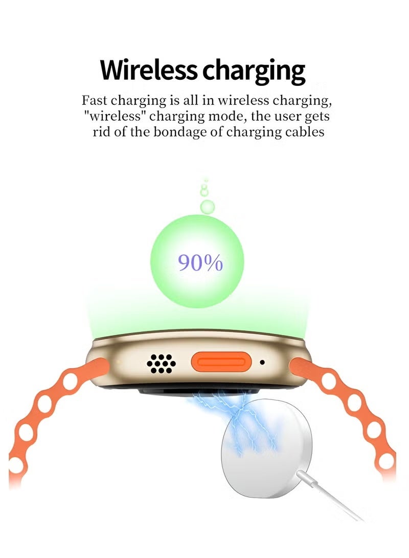 ادهوماكس ساعة ذكية X10 Ultra3 بشاشة منحنية وتقنية NFC وتقنية بلوتوث وشحن لاسلكي (أسود) - Image 5