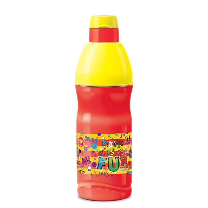 Milton Milton Kool Buddy 600 Plastic Insulated Water Bottle with Straw for Kids, 500 ml, Red | School | Picnic | Sipper | Leak Proof | BPA Free | Food Grade | Easy to Carry - Image 1