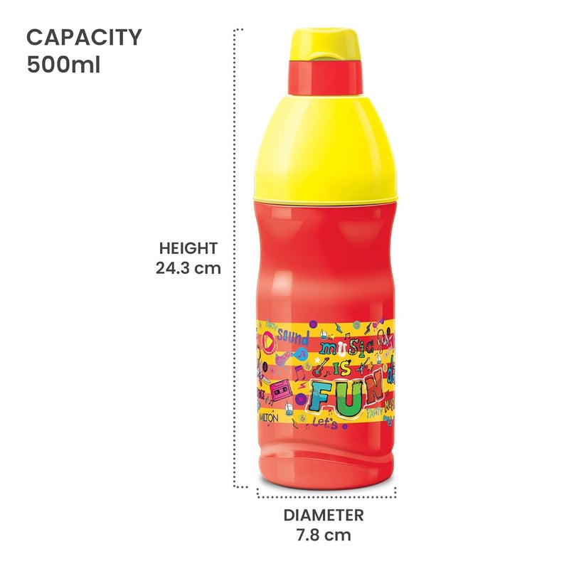 Milton Milton Kool Buddy 600 Plastic Insulated Water Bottle with Straw for Kids, 500 ml, Red | School | Picnic | Sipper | Leak Proof | BPA Free | Food Grade | Easy to Carry - Image 4