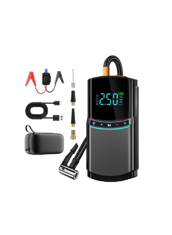 4 in 1 Car Jump Starter and Compressor Power Bank Tyre Inflator 12000mAH