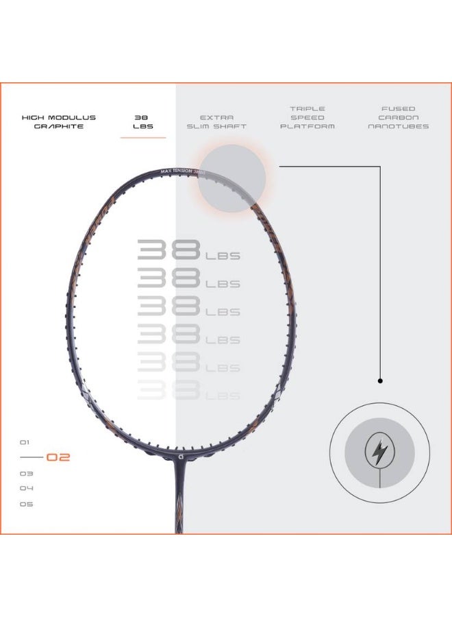 Apacs apacs Finapi 232 Grey Unstrung Badminton Racquet  (Pack of: 1, 85 g)  - Image 4