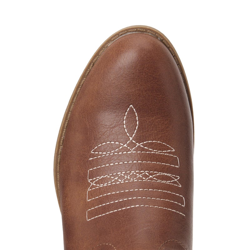vodvob Kids Western Cowboy Boots for Girls & Boys, Round Toe Mid-Calf Cowgirl Boot with Embroidered & Side Zipper (Little Kid/Big Kid) - Image 2