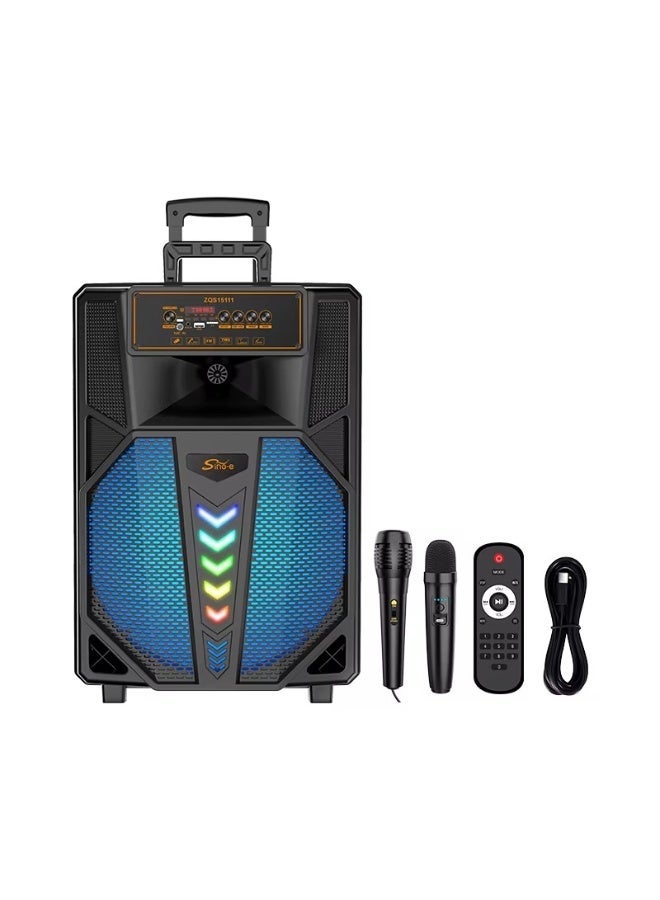 SING-E 15 Inch ZQS15111 Portable Bluetooth Party Speaker - Wireless Trolley Speaker for Outdoor Events - Image 1