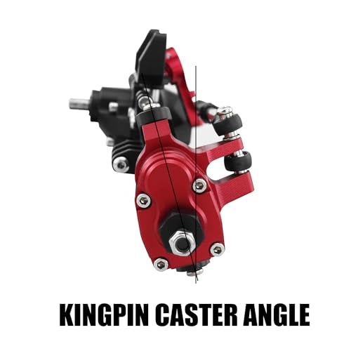 HYBDX RC 1/10 RC Crawler All Metal Front and Rear Portal Axle for Axial Capra 1.9 UTB Buggy F9 CNC Machined 7075 Aluminum Integrated (Red) - Image 5