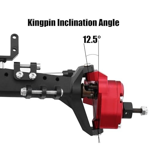 HYBDX RC 1/10 RC Crawler All Metal Front and Rear Portal Axle for Axial Capra 1.9 UTB Buggy F9 CNC Machined 7075 Aluminum Integrated (Red) - Image 4