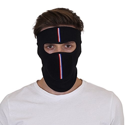 SOUL eTHICS Breathable Pure Cotton Summer Full Face Cover for Biker, Face Protection Mask, Summer Face Cover, Winter, Dust Protection Mask, Helmet Cover for Bikers (Black and Grey) - Image 2