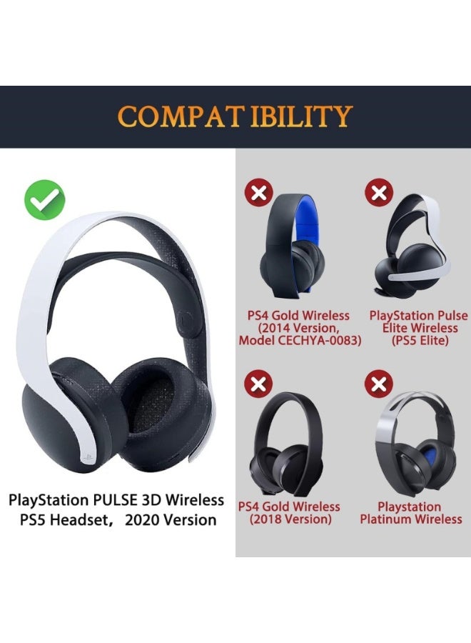 Ear pads for Sony PlayStation 5 3D Pulse Headset, Black - Image 2