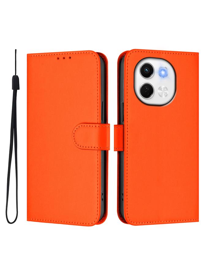 erorex Case For Tecno Spark 30 5G / Pova 6 Neo 5G Skin Feel Solid Color Leather Phone Case with Lanyard - Image 2