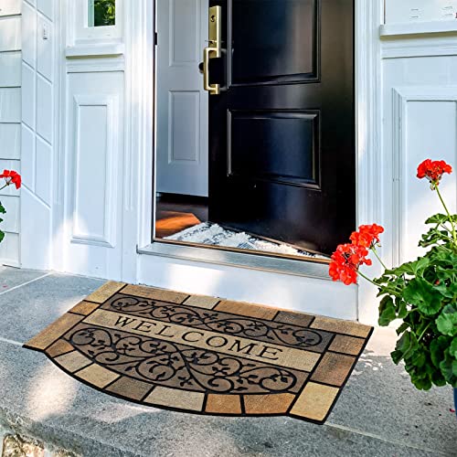 CHICHIC Entrance Door Mat Large 24 x 36 Inch Entry Way Doormat Front Door Rugs Outdoors Heavy Duty Welcome Mat, Non Slip Rubber Back Low Profile for Garage, Patio, High Traffic Area, Vine - Image 2