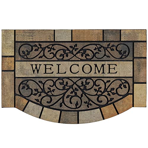 CHICHIC Entrance Door Mat Large 24 x 36 Inch Entry Way Doormat Front Door Rugs Outdoors Heavy Duty Welcome Mat, Non Slip Rubber Back Low Profile for Garage, Patio, High Traffic Area, Vine - Image 1