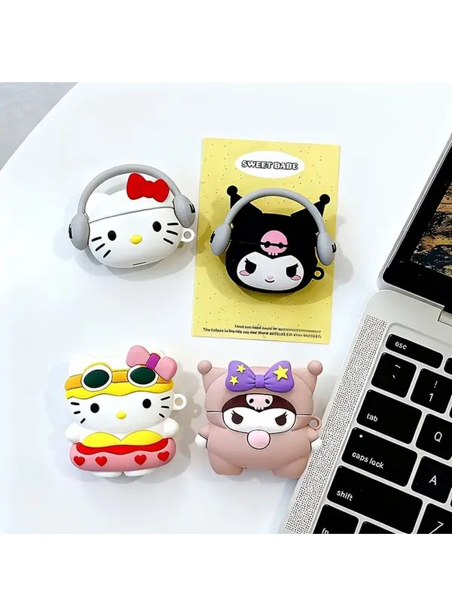 Hello Kitty Classic Airpods 1 2 Protective Case Cute Cartoon Design Durable PVC - Image 2