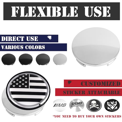 KitsPro 2.4Inch 60MM Wheel Center Caps, Pack of 4 (Matte Black, Outer 60MM, Inner 56MM) - Image 5
