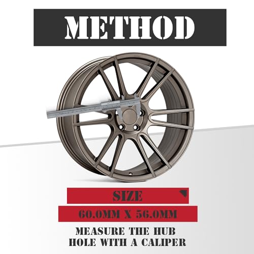 KitsPro 2.4Inch 60MM Wheel Center Caps, Pack of 4 (Matte Black, Outer 60MM, Inner 56MM) - Image 3