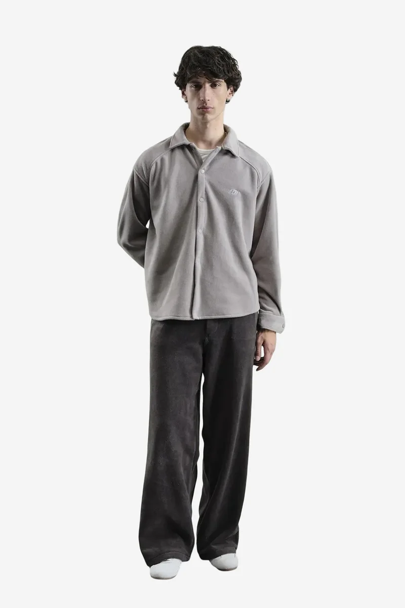 GIESTO Men's Solid Knit Overshirt