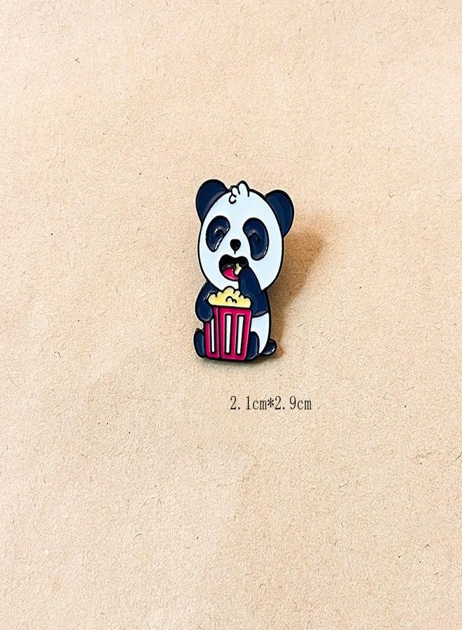 Ximimark 7 pcs Adorable Panda Enamel Pin for Men's Backpacks, Bags, and Jeans - Stylish Lapel Pin Brooch for Clothes - Image 3