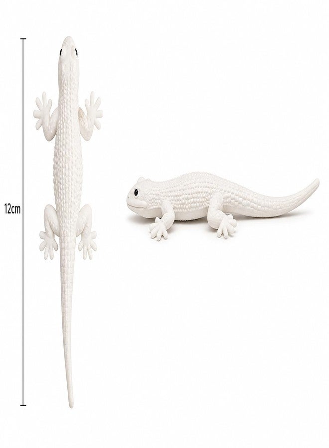 VEDY Realistic Lizard Toy Figures Set, Yellow, Brown and White, Reptile Theme, 6 Pieces, for Kids - Image 4