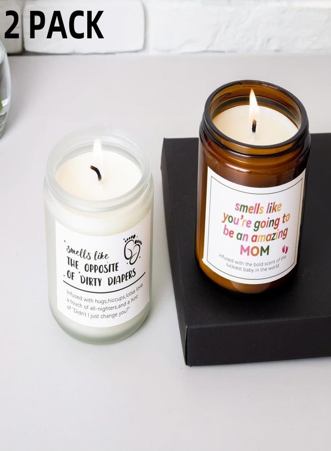 PUGED 2 Pack New Mom Gift Candles Set for Women 7 OZ Mom to Be Candle Funny Mommy Pregnant Gift for First Time Mama Pregnancy Gifts for Expecting Mom Mothers Day Gift Baby Shower Gifts for Mom - Image 2