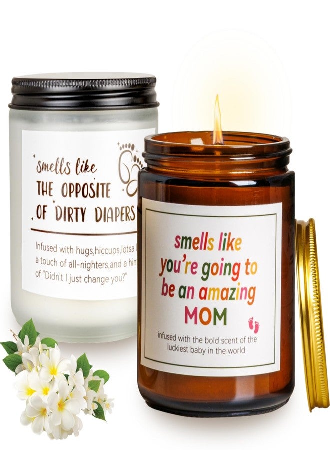 PUGED 2 Pack New Mom Gift Candles Set for Women 7 OZ Mom to Be Candle Funny Mommy Pregnant Gift for First Time Mama Pregnancy Gifts for Expecting Mom Mothers Day Gift Baby Shower Gifts for Mom - Image 1
