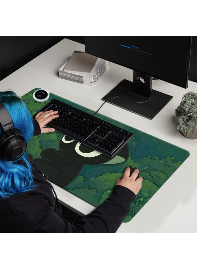 Luo Xiaohei Peripheral Heating Pad Extra Large Heating Mouse Pad Office Computer Desk Heating Pad Writing Office Hand Warmer Pad-Color:330*800*2mm-Pattern:Leather Model-one Piece Diy - Image 3
