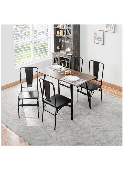 Dining Table Set,Dining Table with 4 chairs,5-Piece Dining Table Set,Suitable for home, restaurant, apartment