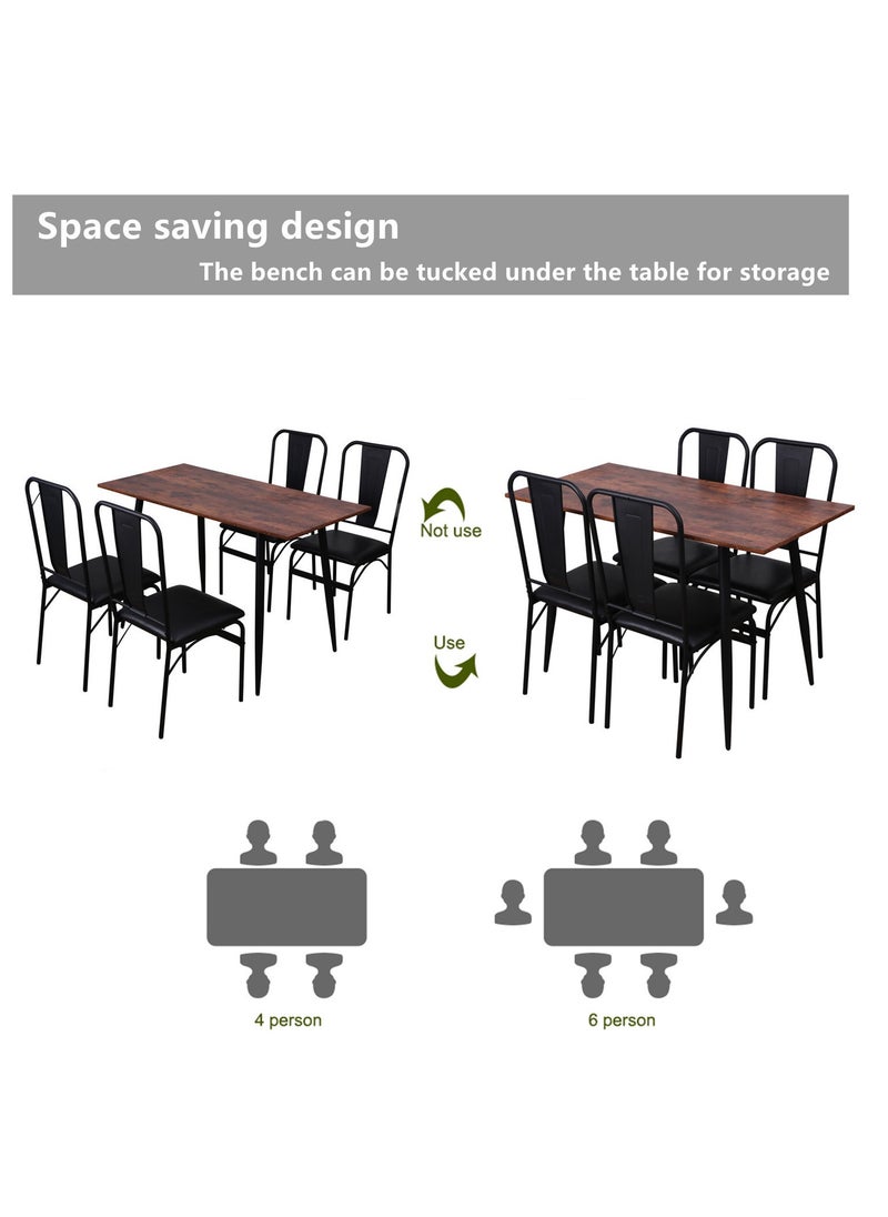 Dining Table Set,Dining Table with 4 chairs,5-Piece Dining Table Set,Suitable for home, restaurant, apartment