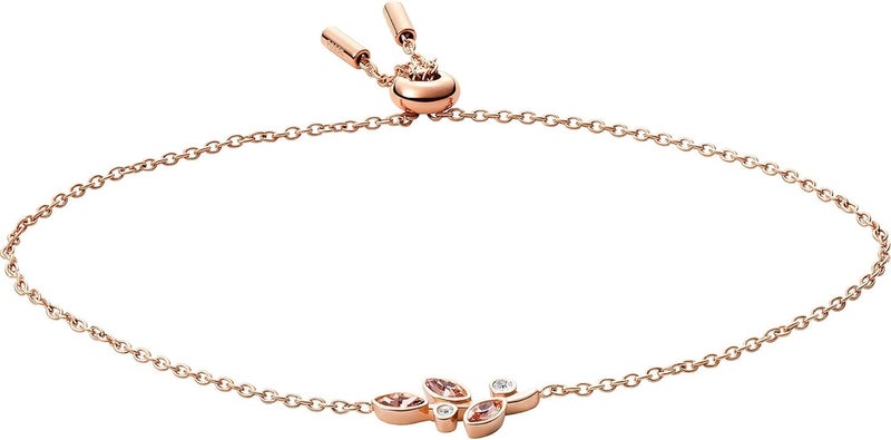 فوسيل سوار سلسلة من الفولاذ المقاوم للصدأ باللون الذهبي الوردي للنساء من Fossil، مقاس واحد، معادن غير ثمينة، ليس من الأحجار الكريمة - Image 1