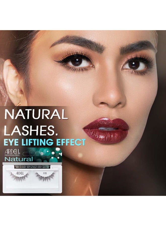 ARDELL Lashes Natural 172 - Reusable, Natural Looking False Eyelashes, Long-Lasting Strip Lash for Everyday Wear, 4 Pack - Image 2