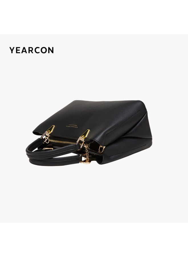 YEARCON Yierkang Birthday Gift, Fashionable Mom Bag, Middle-aged Versatile Large-capacity Tote Bag, Women's Handbag, S2w23002, Black - Image 3