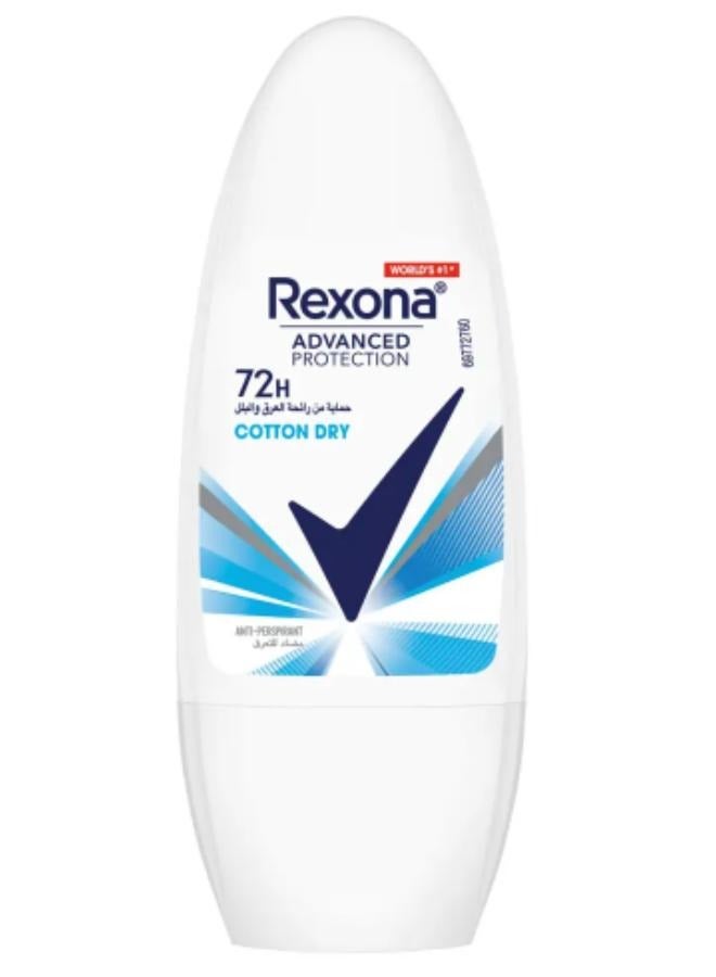 Rexona Women's Cotton Dry Roll-On Deodorant, 50 ml - Image 1