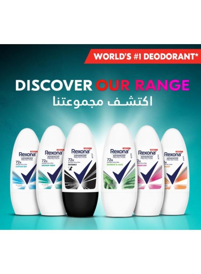 Rexona Women's Cotton Dry Roll-On Deodorant, 50 ml - Image 2