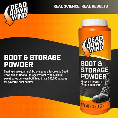 Dead Down Wind Boot and Storage Powder | 4 Oz Bottle | Hunting Accessories | Helps With Odor for Hunting Boots, Gear, Storage Bags + Clothes | Scent Management Foot Powder - Image 2