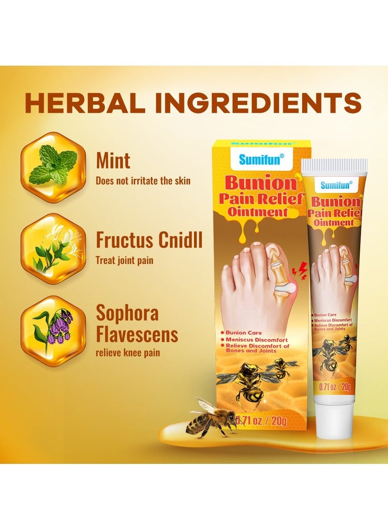 Sumifun 3-PACK Bee Venom Bunion Soothing Cream, relieves foot bunion pain 20g*3 - Image 5