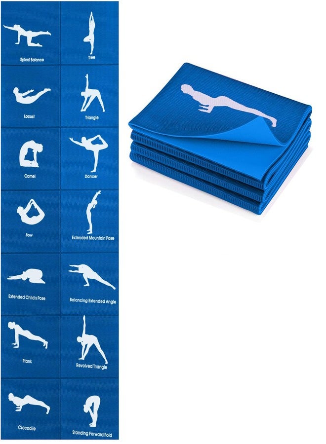 Fabsouk EVA Folable Yoga Mats For Women Foldable Yoga Mat With Bag For Men Exercise Mat For Home Workout Gym Mat Anti Slip Yoga Mat 5MM Workout Mat (Blue) - Image 2