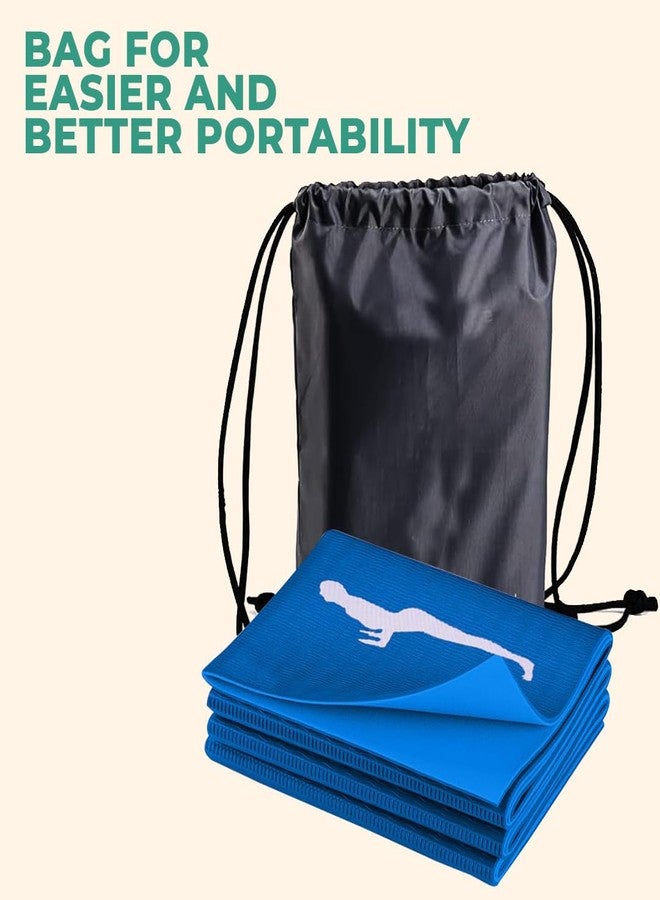 Fabsouk EVA Folable Yoga Mats For Women Foldable Yoga Mat With Bag For Men Exercise Mat For Home Workout Gym Mat Anti Slip Yoga Mat 5MM Workout Mat (Blue) - Image 3