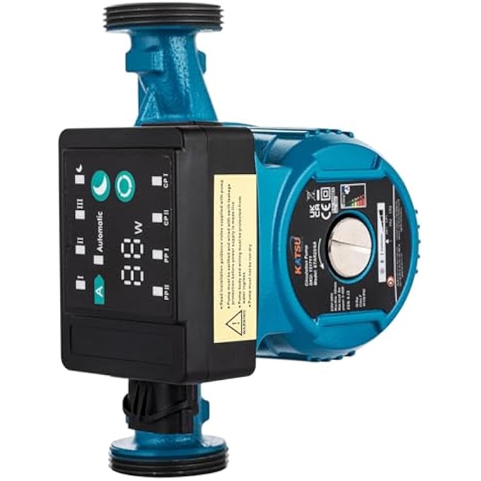 90W CENTRAL HEATING HOT WATER CIRCULATING PUMP, 3 ADJUSTABLE POWER MODES, AUTOMATIC HEAT CIRCULATION SYSTEM, FOR BOILER RADIATOR SOLAR HEATER CIRCULATOR - Image 3