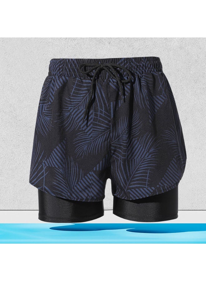 YUKE Men's Running Shorts, Men's Quick-Drying Workout Running Shorts, 2-in-1 Invisible Shorts, Multifunctional Gym Yoga Outdoor Sports ShortsXL - Image 1