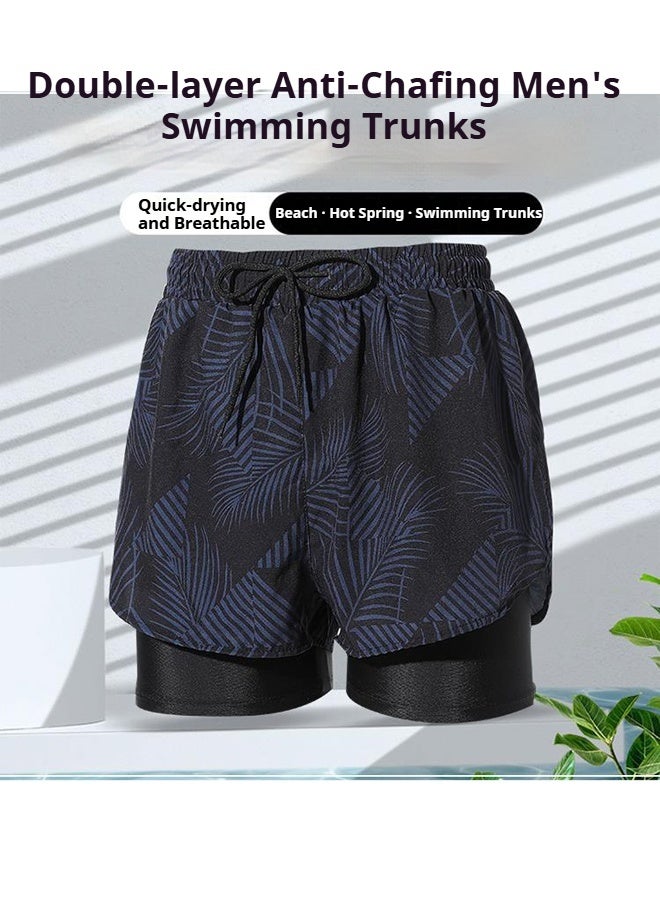 YUKE Men's Running Shorts, Men's Quick-Drying Workout Running Shorts, 2-in-1 Invisible Shorts, Multifunctional Gym Yoga Outdoor Sports ShortsXL - Image 2