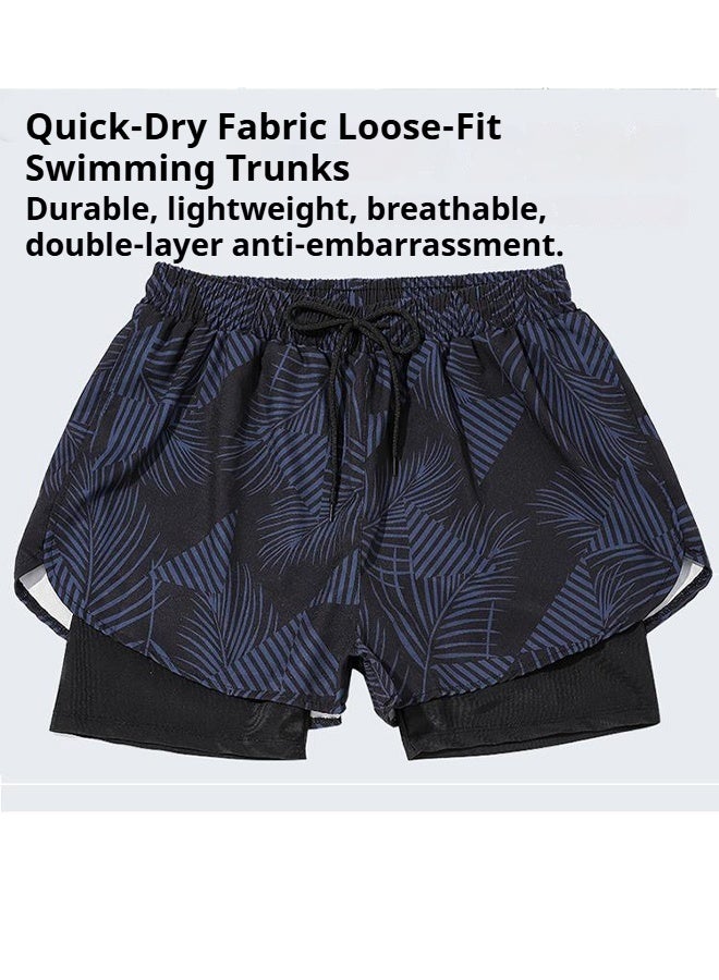 YUKE Men's Running Shorts, Men's Quick-Drying Workout Running Shorts, 2-in-1 Invisible Shorts, Multifunctional Gym Yoga Outdoor Sports ShortsXL - Image 5