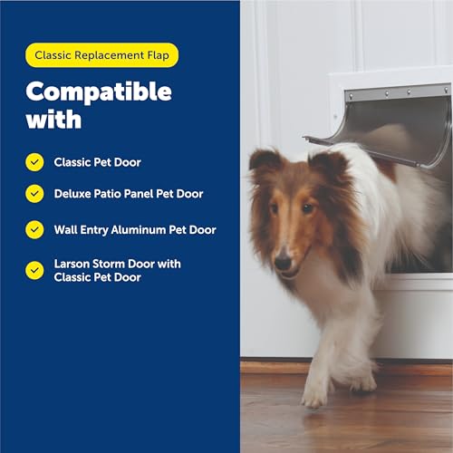 PetSafe Classic Replacement Flap - Maintains Weather Seal - Soft Tinted Vinyl Flap with Magnetic Closure - Compatible with Wall Entry & Patio Panel Pet Doors - Easy to Install - Medium - Image 5