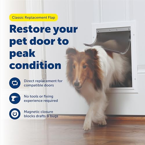 PetSafe Classic Replacement Flap - Maintains Weather Seal - Soft Tinted Vinyl Flap with Magnetic Closure - Compatible with Wall Entry & Patio Panel Pet Doors - Easy to Install - Medium - Image 2