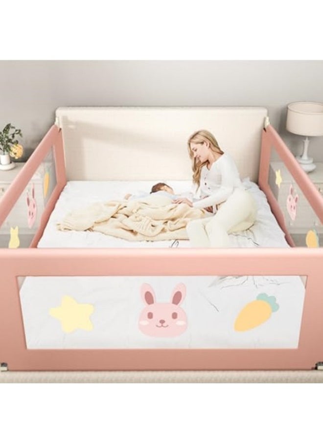 GGEROU - 1-Piece Bed Guard Rail for Cribs, Toddler Extra Long Bed Rails,Baby Fence,Universal Baby & Children Rail,Upgrade Reinforced Safety Fence Protector Bed Rail Guard for Kids - Image 1