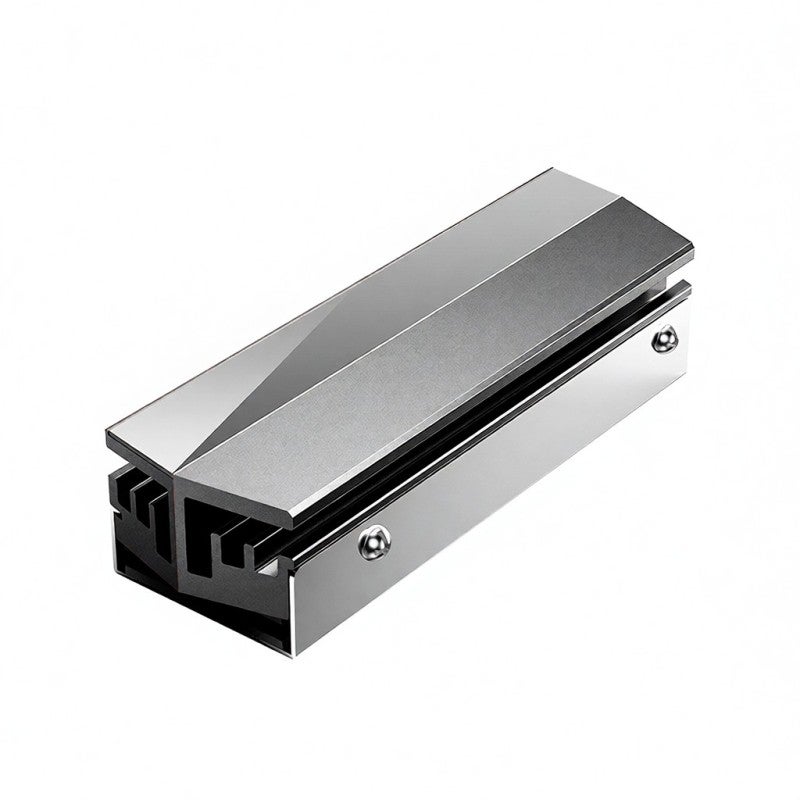 M.2 SSD Heat Sink: Grey Aluminium Material, Dual & Single Sided Compatibility - Corrosion Resistant Design, Superior Thermal Performance for M.2 2280 SSD Overheating Prevention - Image 1