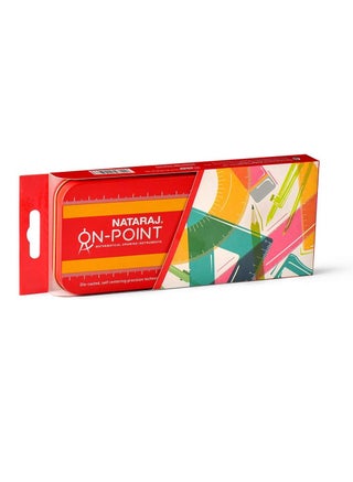 Nataraj On-point Geometry Box, Pencil, Sharpener, Erase, Swing Arm Protractor, Divider, Set Squares, Ruler, Compasses and Protractor, Smooth & Rounded Edge, Child-safe, Set of 9 Instruments - pzsku/Z95C7AB318379C30A3601Z/45/_/1734157045/49fd3de2-c0e6-4089-b07d-bea29471b533