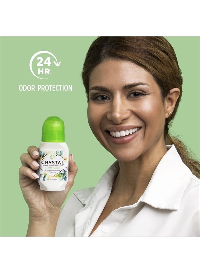 CRYSTAL Deodorant Crystal Mineral Deodorant Roll-On, Vanilla Jasmine, 2.25 fl oz - Image 2