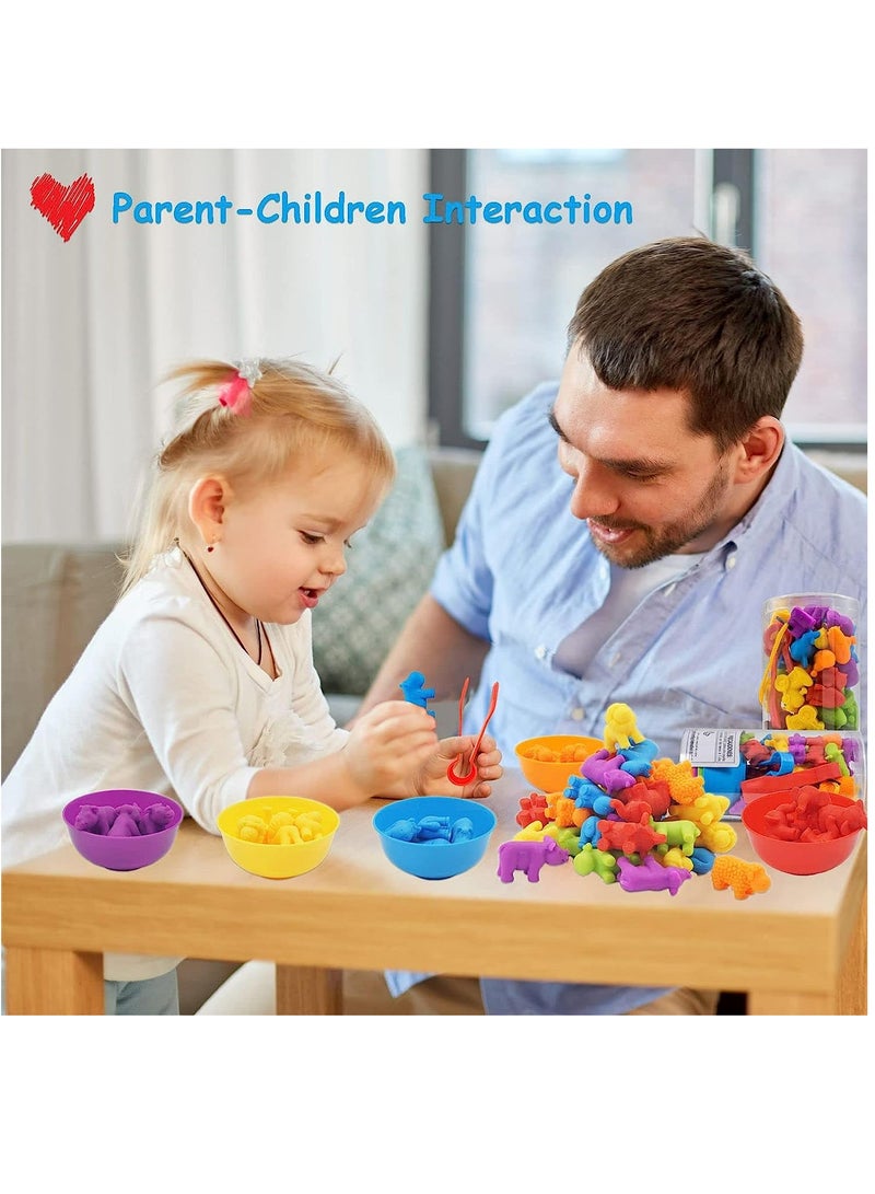 Counting Matching Game, Sorting Toys with Sorting Cups, Color Classification and Sensory Training Preschool Educational Learning Toys Set Gift for Toddlers Kids Boys Girls Ages 3+ (Dinosaur) - Image 5