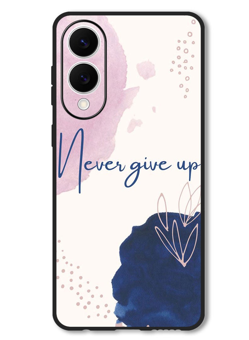 Theodor Case Compatible with Samsung Galaxy S25 Edge 6.7 Inch Protection Shockproof Bumper Cover Never Give up - Image 1