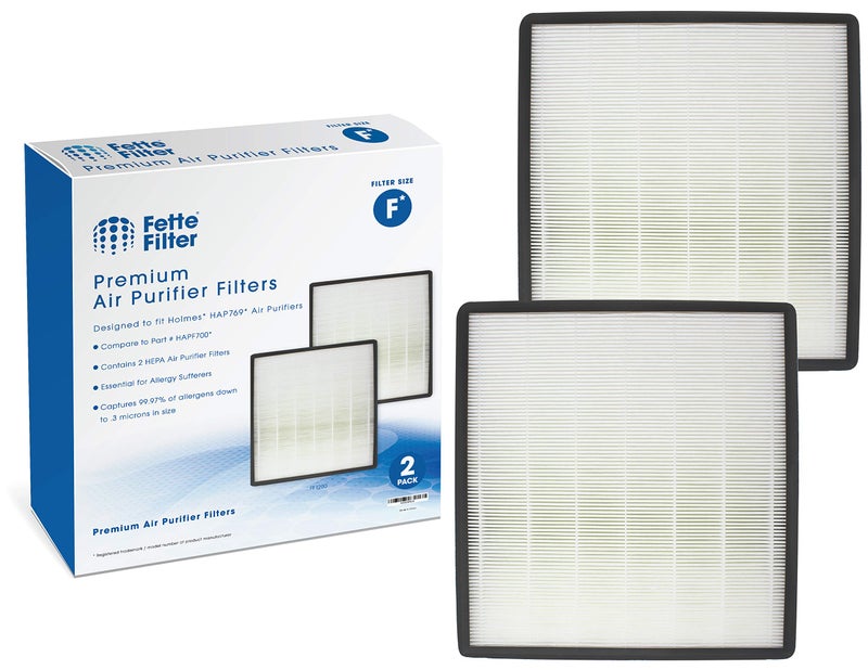 Fette Filter - Air Purifier True HEPA Filter F Compatible with Holmes HAP769. Compare to Part # HAPF700 (2 Pack) - Image 1