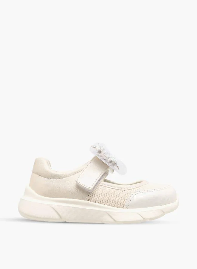 بيرفيت سنيكرز بناتي مزين بفيونكة وإغلاق بشريط لاصق