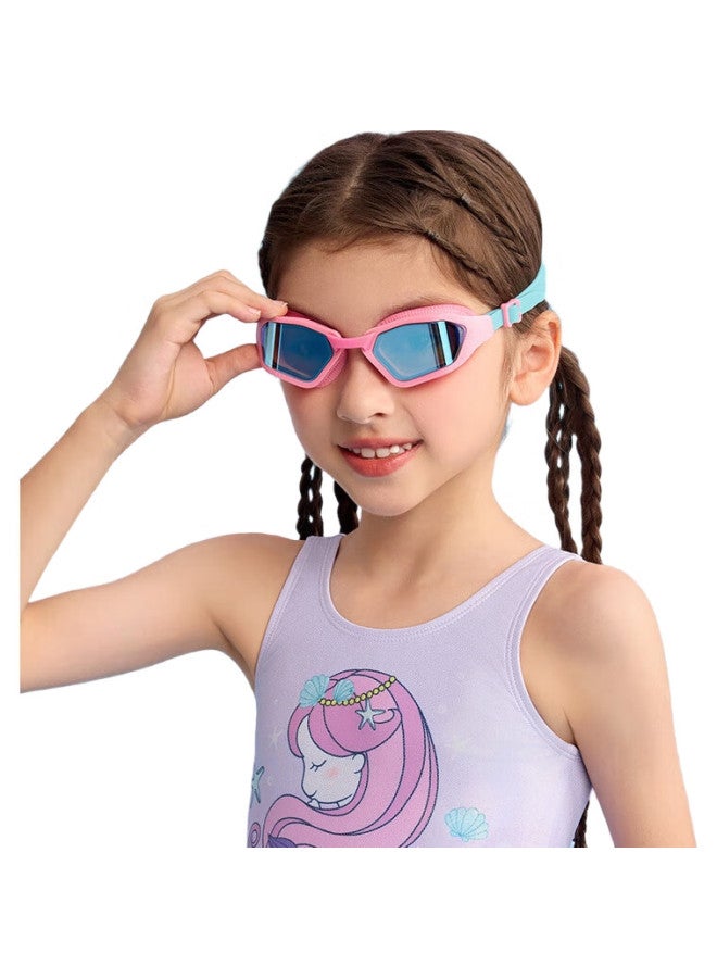 WATERTIME Kids Swimming Goggles 6-12 Years Anti-Fog Coating Professional Swim Goggles 10-15 Years Starry Pink - Image 2