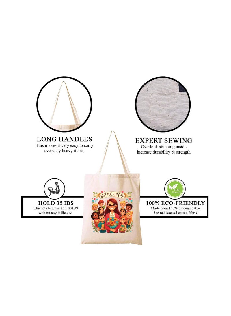 PRINTSHOP4ME Teachers Appreciation Combo Set-Teachers Day Gift Acrylic And Cotton Tote Bag Reusable Eco Friendly And Gift Bag-Gift For Teachers,Educators,And Mentors - Image 3
